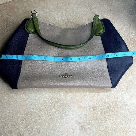 Coach Edie 28 Colorblock Leather Satchel Bag - Picture 8 of 13